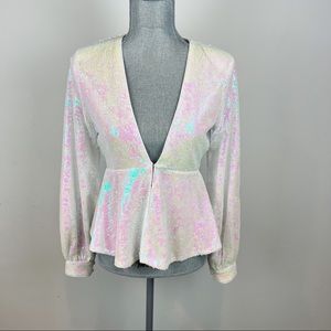 Nasty Gal Sequin Top size 4